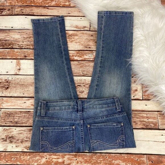 Vintage America Women's Vintage Boho Slim Ankle Jeans Sz 6/28 Petite Mid Rise - Picture 5 of 7